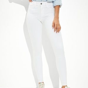 American Eagle Ne(x)t Level Stretch High Rise Jeggings in Bright White